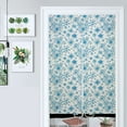 thumbnail image 1 of Blue Floral Pattern Repeat Door Curtain Nordic Living Room DoorCurtain Porch Partition Curtain Kitchen Rative Half Curtain, 1 of 4