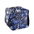 thumbnail image 1 of Blue Floral Pattern on Dark Tissue Box Cover Leather Square Rectangle Tissue Box Holder for Bathroom Living Room Desk Office Decor, 1 of 7