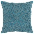 thumbnail image 1 of Blue Floral Patterned Heavy Textural Throw Pillow, 1 of 8