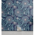 thumbnail image 1 of Blue Floral Peel & Stick Wallpaper, Continuous Pattern of Tropical Leaves Mandala Bohemia Print, Self-Adhesive Living Room Kitchen Accent, 3 Sizes, Dark Lavender and Champagne, by Ambesonne, 1 of 6