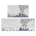thumbnail image 1 of Blue Floral and Petal Pattern Kitchen Rugs Sets Of 2,Anti Fatigue Kitchen Mat Rugs Non Slip Washable,Decorative Kitchen Floor Mats for Kitchen,Sink,Laundry,17"x30"+17"x47", 1 of 7