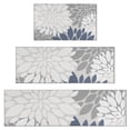 thumbnail image 1 of Blue Floral and Petal Pattern Kitchen Rugs Sets Of 3,Kitchen Runner Rugs Non Skid Washable,Decorative Kitchen Floor Mats for Kitchen,Sink,Laundry,17"x30"+ 17"x47" + 17"x59", 1 of 6