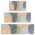 thumbnail image 1 of Blue Floral and Petal Pattern Kitchen Rugs Sets Of 3,Kitchen Runner Rugs Non Skid Washable,Decorative Kitchen Floor Mats for Kitchen,Sink,Laundry,17"x30"+ 17"x47" + 17"x59", 1 of 6
