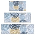 thumbnail image 1 of Blue Floral and Petal Pattern Kitchen Rugs Sets Of 3,Kitchen Runner Rugs Non Skid Washable,Decorative Kitchen Floor Mats for Kitchen,Sink,Laundry,17"x30"+ 17"x47" + 17"x59", 1 of 6