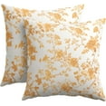 thumbnail image 1 of Blue Floral Pillow Covers 18x18 Inch Set of 2 Blue and Cream Chinoiserie Flower Outdoor Decorative Throw Pillows Vintage Rustic Toile Pillowcases Cushion Covers for Couch Home Decor, 1 of 6