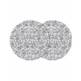 thumbnail image 1 of Blue Floral Round 15 Inch Placemats Set of 2, Farmhouse Vintage Flower Leaf Botanical HeatResistant Non Slip Place Mats for Dining Table, Wipeable Braided Kitchen Table Mats for Housewarming, 1 of 9