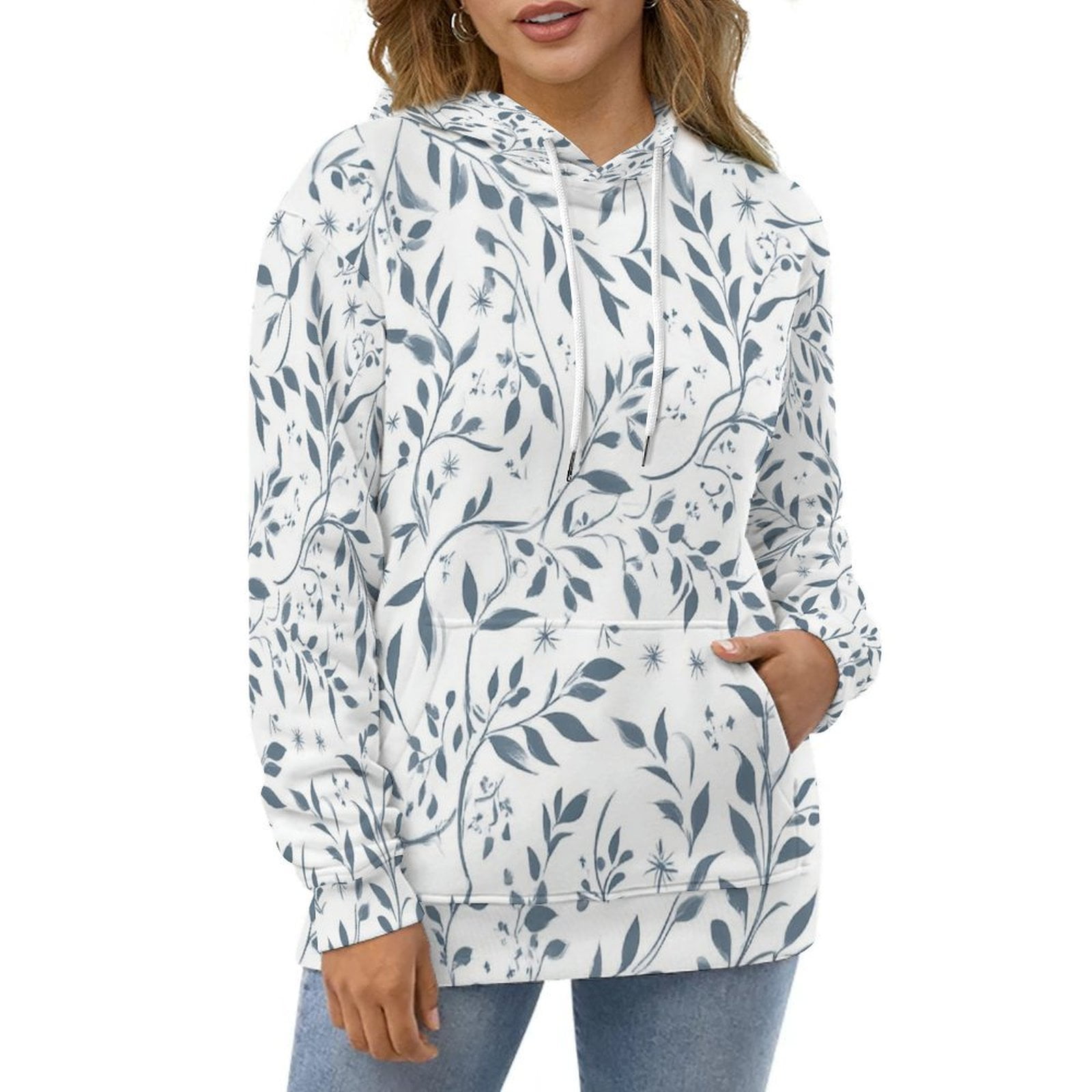 Watermelon Piece Polka Dot Blue Pattern Print Women Men Pullover Hoodie