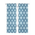 thumbnail image 1 of Blue Floral Sheer Curtains 84 Inch Length 2 Panels Set for Living Room/Bedroom, Spring Flowers Modern Abstract Art Farmhouse Kitchen Curtains Grommet Semi-Sheer Curtains Window Treatments 52"x84"x2, 1 of 7