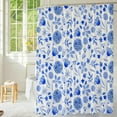 thumbnail image 1 of Blue Floral Shower Curtain Set Cute Daisy Girl Bathroom Curtain, Waterproof and Durable Polyester Fabric,Includes 12 Hooks, Modern Aesthetic Decor Colorful Flower Shower Curtain 72x72 inch, 1 of 6