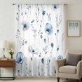 thumbnail image 1 of Blue Floral Spring Sheer Curtains 72 Inches Long, Farmhouse Poppy Botanical Light Filering Curtains, Breathable Simi Curtain Privacy Drapes for Living Room Bedroom Lightweight Window Treatment, 1 of 9