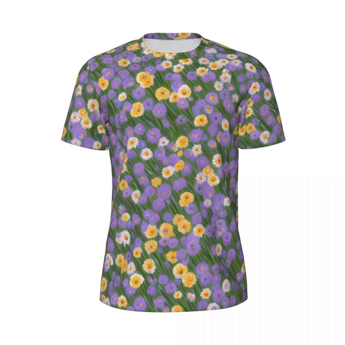 Long Sleeve Blue Floral Sportshirt main image 1
