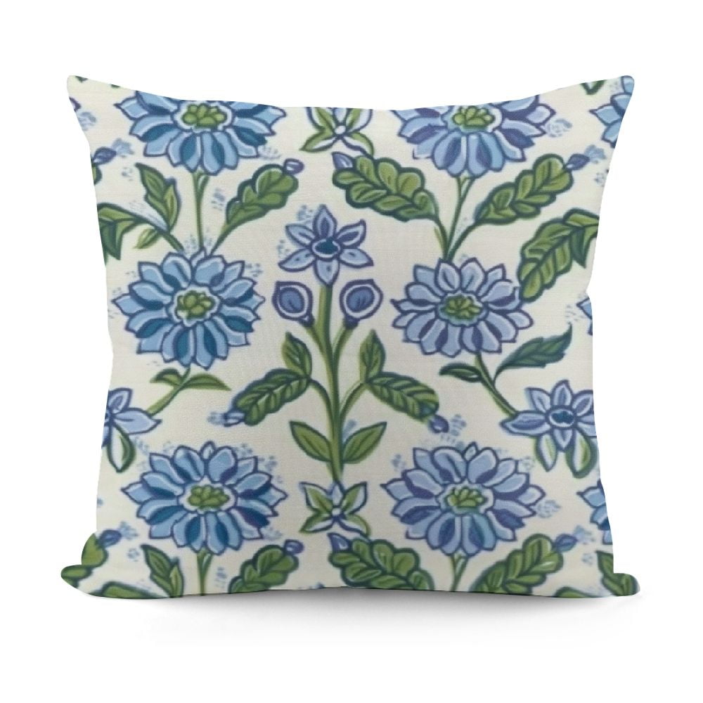 Blue Floral Throw Pillow Covers Block Print Pillow Cases Flower blue-floral-throw-pillow-covers-block-print-pillow-cases-flower