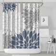 thumbnail image 1 of Blue Floral and Petal Pattern Shower Curtain 72"x84" ,Bathroom Decorative Shower Curtains Set with 12 Hooks,Modern Waterproof Washable Shower Curtain, 1 of 6