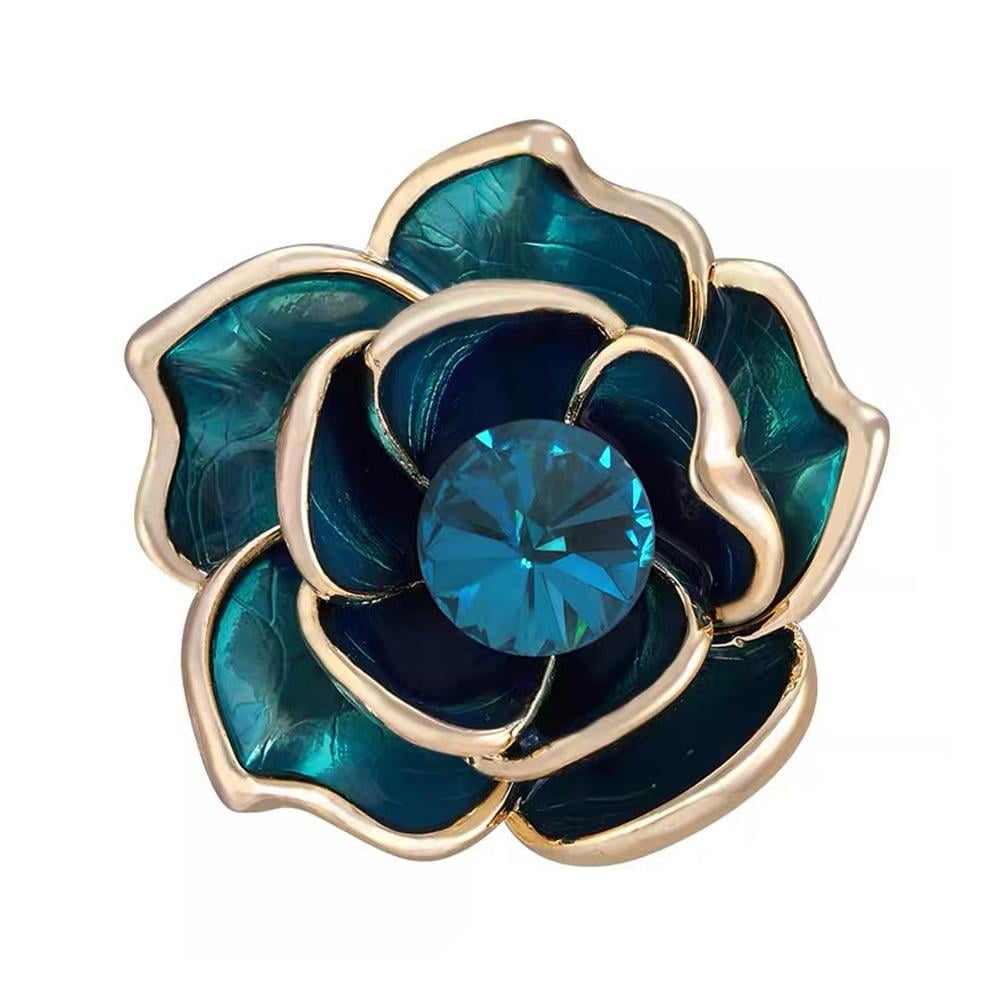 Retro Blue Brooch, Highend Women's Oil Drop Brooch S6I2