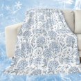 thumbnail image 1 of Blue Flower Cooling Blanket,Lightweight Breathable Summer Throw Blanket with Double Sided Cold Effect,Botanical Floral Vintage Wildflower Leaf Picnic Blankets Bed Sheet for Hot Sleepers 40"x60", 1 of 8