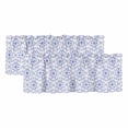 thumbnail image 1 of Blue Flower Curtain Valances for Windows, Kitchen Valance Window Treatments Panel 2 Pack, Retro Tribal Art Abstract Monochrome Texture Rod Pocket Short Curtains for Bathroom Bedroom 60 x 18 Inch, 1 of 8