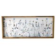 thumbnail image 1 of Blue Flower Garden Print Wood Plank Wall Art, 1 of 5