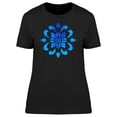 thumbnail image 1 of Blue Flower In Modern Art T-Shirt Women -Image by Shutterstock, Female x-Large, 1 of 4