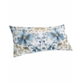 thumbnail image 1 of Blue Flower Pillow Covers King Size, Sage Green Leaves Boho Spring Watercolor Soft Bed Throw Pillowcases Breathable Cooling Long Lumbar Body Pillow Sham Cover for Bed Sofa 20''x40'', 1 of 7