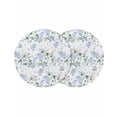 thumbnail image 1 of Blue Flower Round 13 Inch Placemats Set of 2, Sage Green Eucalyptus Leaf Farmhouse Country HeatResistant Non Slip Place Mats for Dining Table, Wipeable Braided Kitchen Table Mats for Housewarming, 1 of 9