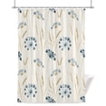 Blue Flower Shower Curtains for Bathroom, Gold Wheat Country Abstract ...
