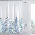 thumbnail image 1 of Blue Flower Shower Curtains for Bathroom,Watercolor Plant Leaf Shower Curtain, Eucalyptus Spring Shower Curtain with 12 Hooks, Waterproof Fabric Shower Curtains for Bathroom, 71x71inch, 1 of 6