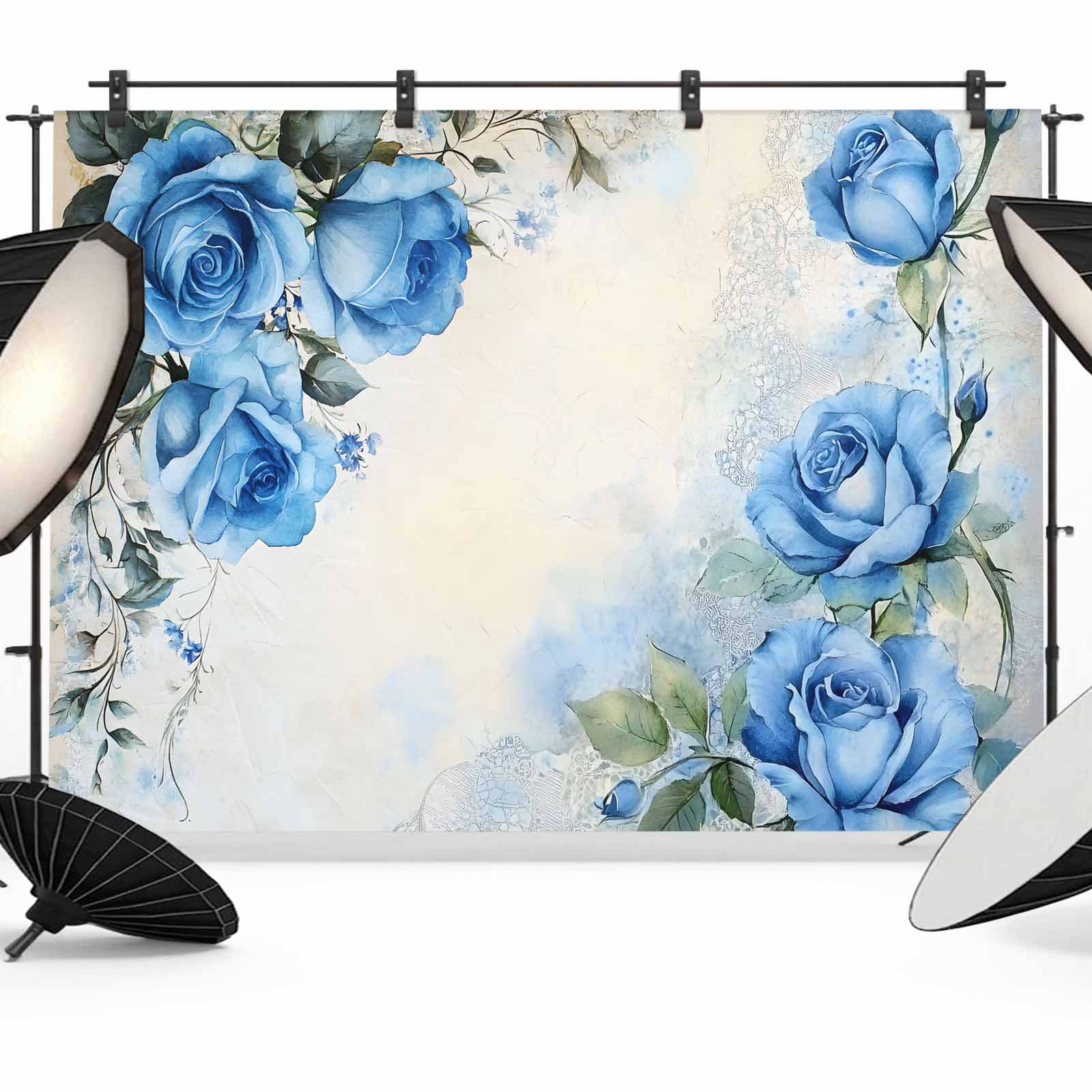 Blue Flower Spring Backdrop for Photoshoot,Photography Photo Studio ...
