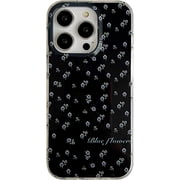 Blue Flower Summer Case Compatible with iPhone 14 Pro Max Retro Chic Trendy Floral Glossy Sleek One Piece Slim Protective Cover for Girls Women TeeniPhone 14promax 6.7 inch