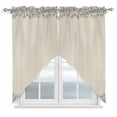 thumbnail image 1 of Blue Flower Swag Curtains for Kitchen/Bedroom/Living Room, Spring Farmhouse Country Floral Plant Beige Scalloped Curtains 63 Inch Long, Window Swag Topper Curtains Valances 2 Panels Set 36"x63", 1 of 8