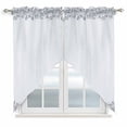 thumbnail image 1 of Blue Flower Swag Valances for Windows 2 Pack, Kitchen Window Curtains 36 Inch Length, Spring Modern Minimalist Country Floral Plant Privacy Swag Curtains for Living Room/Bathroom 36"x36", 1 of 8