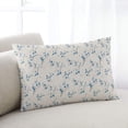 thumbnail image 1 of Blue Flower Throw Pillow Cover,Spring Summer Botanical Vintage Printed Rectangle Decorative Pillow Case Protector Soft Cushion Cover Lumbar Pillowcase for Couch Sofa Bedroom Car Chair Decor 12x20 In, 1 of 8