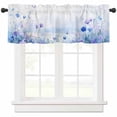 thumbnail image 1 of Blue Flower Valances for Windows Farmhouse Kitchen Curtains Valances Rod Pocket Valance Curtains for Kitchen Windows Modern Pastoral Watercolor Oil Painting Window Valances for Bathroom 42"x12", 1 of 6