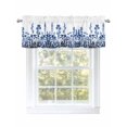 thumbnail image 1 of Blue Flower Valances for Windows, Rod Pocket Kitchen Valance Curtains - Soft & Washable Small Window Treatment for Living Room,&nbsp;Bathroom, Retro Flower Spring Summer , 42x12 Inch, 1 Panel, 1 of 9