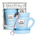 thumbnail image 1 of Blue Flower Pot Mug - &ldquo;Best Friend&rdquo; Without Scripture, 1 of 6