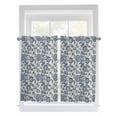 thumbnail image 1 of Blue Flowers 2 Panel Kitchen Curtains for Windows, Spring Floral Elegant Pastoral Rustic Bathroom Privacy Curtain, Home Décor Window Treatment for Bedroom/Living Room 55"x45", 1 of 6