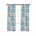 thumbnail image 1 of Blue Flowers Blackout Curtains, Light Blocking Print Window Curtains, Farmhouse Pastoral Spring Botanical Plants Thermal Insulated Window Drapes for Living Room Kitchen Cafe 2 Panels, 84"W x 84"L, 1 of 9