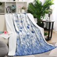 thumbnail image 1 of Blue Flowers Blanket,Comfortable Soft Flannel Throw Blanket,All Season,Warm Lightweight Blankets for Sofa Bed Couch Living Room Chair,60"x80"(150x200cm), 1 of 4
