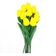 thumbnail image 1 of Blue Flowers Fake Tulips Artificial Flowers, 13 Inch Real Touch PU Flowers for Decoration, 10 Pcs Tulip Flowers Bouquet for Vase, Mother's Day Easter Valentines Gifts, 1 of 5