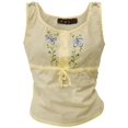 thumbnail image 1 of Blue Flowers - Juniors Button Tank Top Blouse - Medium, 1 of 1
