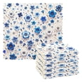 thumbnail image 1 of Blue Flowers Kitchen Towels 6 Pcs Dish Towels Absorbent Soft Quick Dry Towel Dish Rags for Washing Dishes, 1 of 8