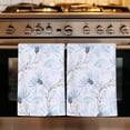 thumbnail image 1 of Blue Flowers Kitchen Towels Set of 1, Watercolor Botanical Floral Vines Plants Absorbent Dish Towels for Kitchen, Microfiber Hand Towel, Quick Drying Tea Towel for Cleaning Decorative Dishcloths, 1 of 7