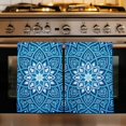thumbnail image 1 of Blue Flowers Kitchen Towels Set of 2, Farmhouse Boho Middle Century Floral Art Absorbent Dish Towels for Kitchen, Microfiber Hand Towel, Quick Drying Tea Towel for Cleaning Decorative Dishcloths, 1 of 7