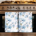 thumbnail image 1 of Blue Flowers Kitchen Towels Set of 4, Spring Watercolor Botanical Floral Leaf Plant Absorbent Dish Towels for Kitchen, Microfiber Hand Towel, Quick Drying Tea Towel for Cleaning Decorative Dishcloths, 1 of 7