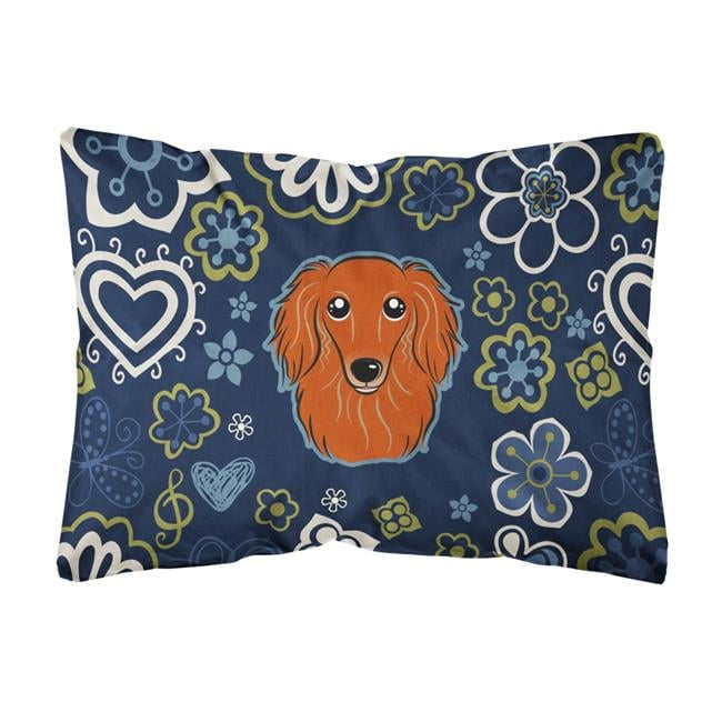 Carolines Treasures AMB1202PILLOWCASE Red Longhaired Dachshund Fabric Standard F