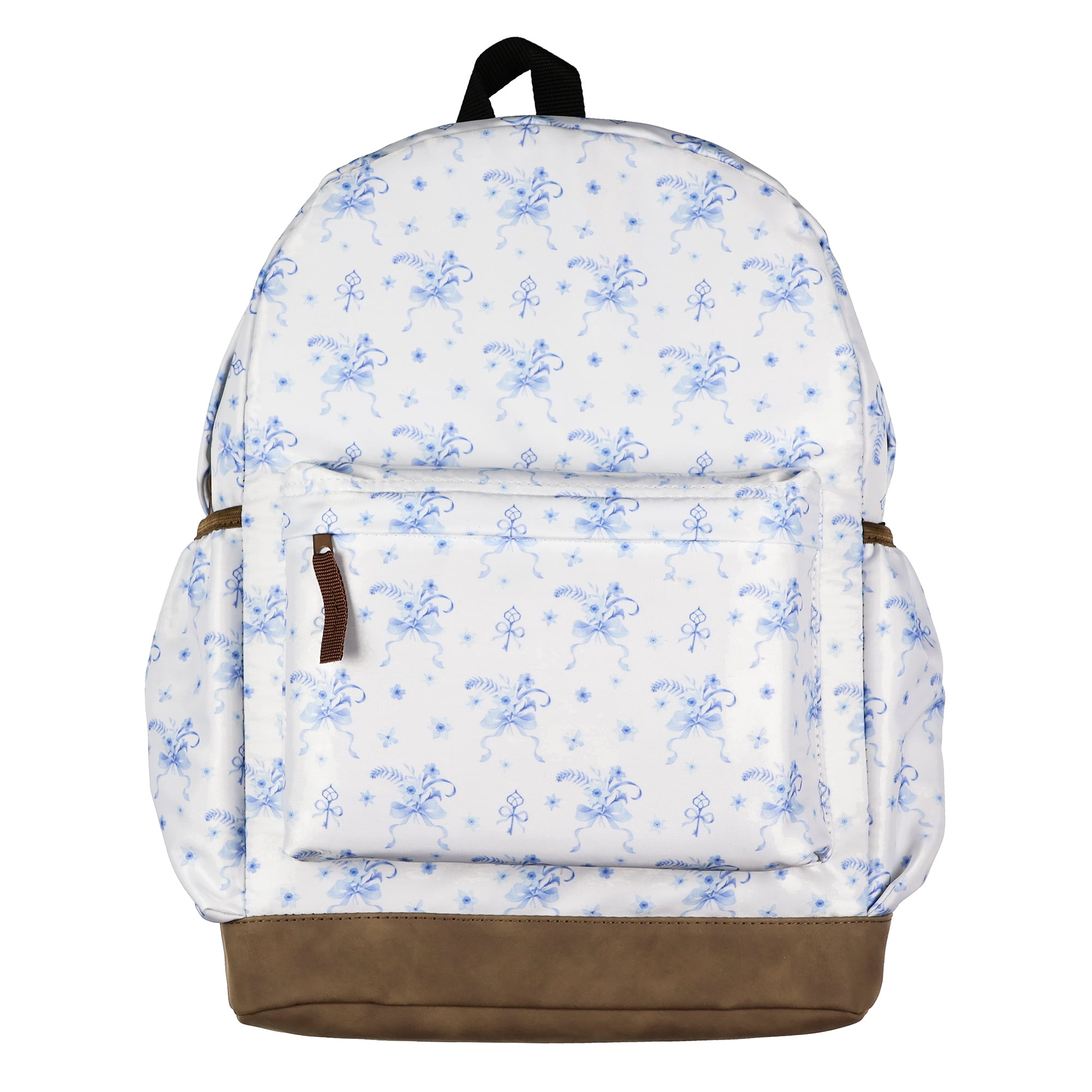Keys Backpack Blue Flowers Ribbons Keys Backpack All Over Design 16