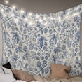 thumbnail image 1 of Blue Flowers Small Tapestry for Bedroom Wall Hanging Tapestry,Retro Rustic Botanical Floral Leaves Vines Ceiling Backdrop Tapestries Poster Blanket Wall Decor for Teens Room Living Room 23" x 28", 1 of 8