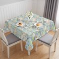 thumbnail image 1 of Blue Flowers Table Cloth Waterproof Tablecloths, Romantic Farmhouse Botanical Floral Leaves Tablecloth Dining Table Cover for Kitchen Party Tabletop Outdoor, Square Tablecloth 54x54 Inch, 1 of 9
