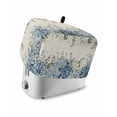 thumbnail image 1 of Blue Flowers Toaster Cover 2 Slice, Small Kitchen Appliance Covers, Green Eucalyptus Floral Country Beige Toaster Oven Cover with Loop, Bread Machine Cover Polyester Dust Cover Protection, 1 of 4