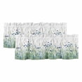 thumbnail image 1 of Blue Flowers Window Valance, Green Leaves Grass Spring Plant Farmhouse 2 Pack Decorative Curtain for Small Windows, Light Filtering Valance with 3” Rod Pocket, 60"W x 18"L, 1 of 9