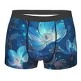  Blue Flowers and Atmosphere Men'S Flat Angle Underwear With A Design